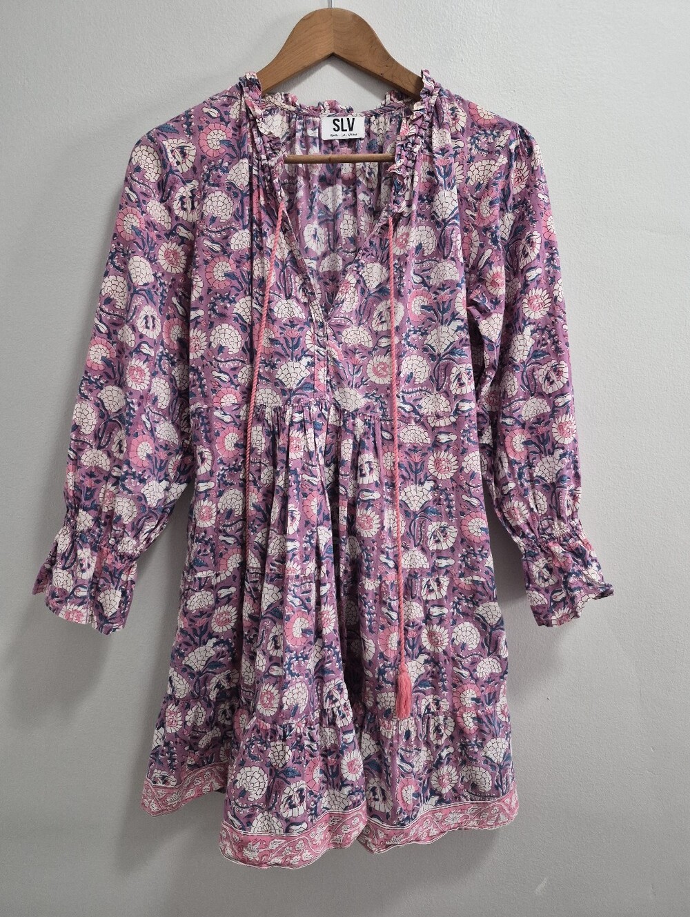 SLV Sur La Vague Floral Block Print Mini Dress OS / MP